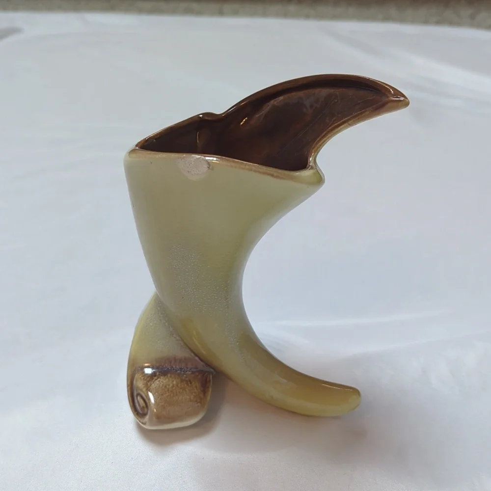 Vintage Hull Wheat Pattern Fall Autumn Cornucopia Style Vase Large Chip READ